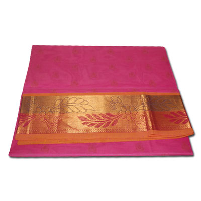"Pink color venkatagiri seico saree - MSLS-33 - Click here to View more details about this Product